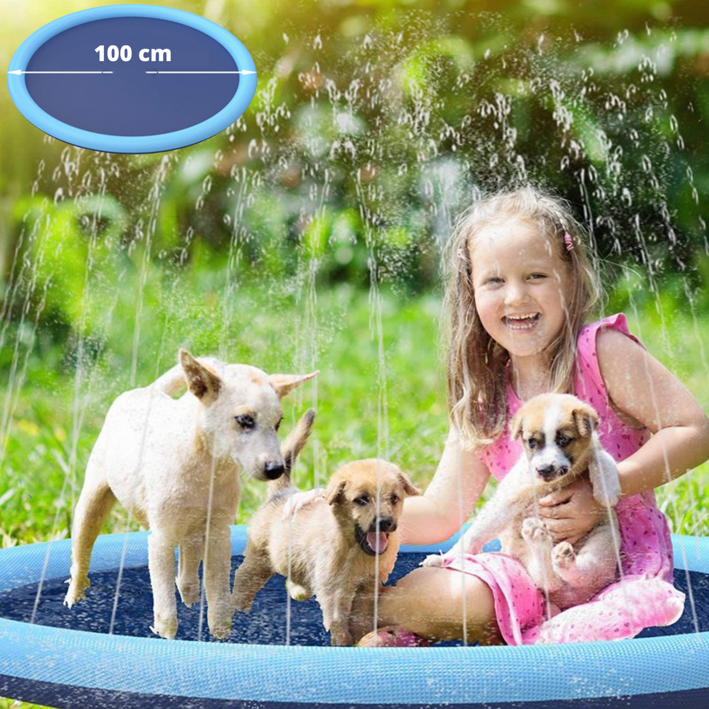 WATER SPLASH™| PISCINE POUR CHIEN AVEC ARROSAGE INTÉGRÉ